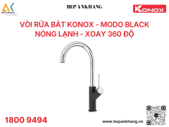 Vòi rửa bát Konox Modo Black - Nóng lạnh / Xoay 360 độ